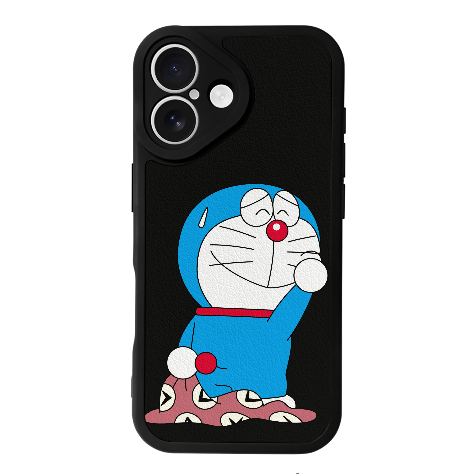 （画像用） ドラえもん Doraemon 【iPhone 16シリーズ対応】シリコンスマホケース（レザー調） 材質：シリコン